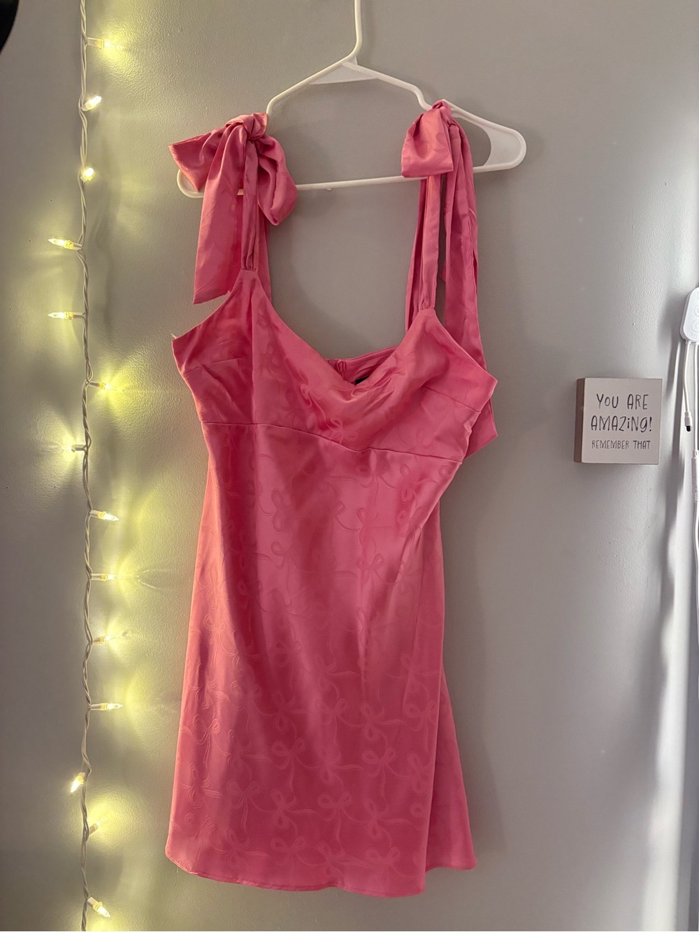 Macy's Rose Pink Tie-Shoulder Mini Dress